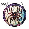 Waterproof Outdoor Branch Decoration Retro Halloween Pendant, Ghost/Bat/Spider Web/Pumpkin Head Print, Dark Theme Holiday Decor Vintage Acrylic