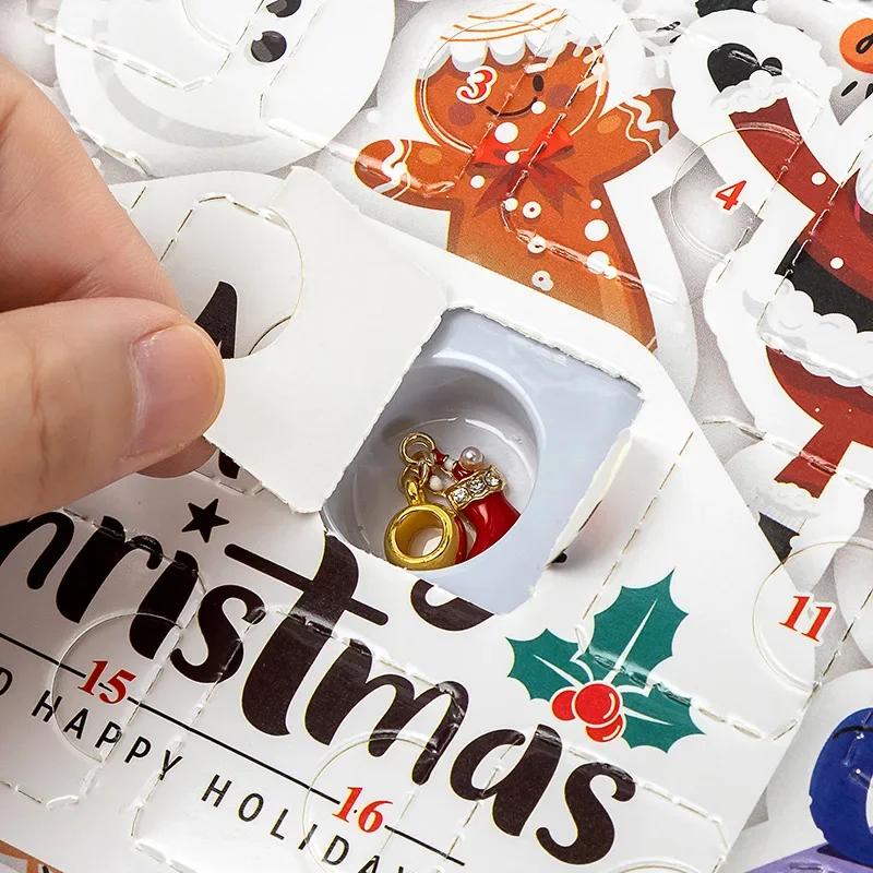 Advent Calendar 2025 Christmas Advent Calendar Bracelets For Girls DIY Charm Bracelet Making Kit Surprise Gift For Kids Women