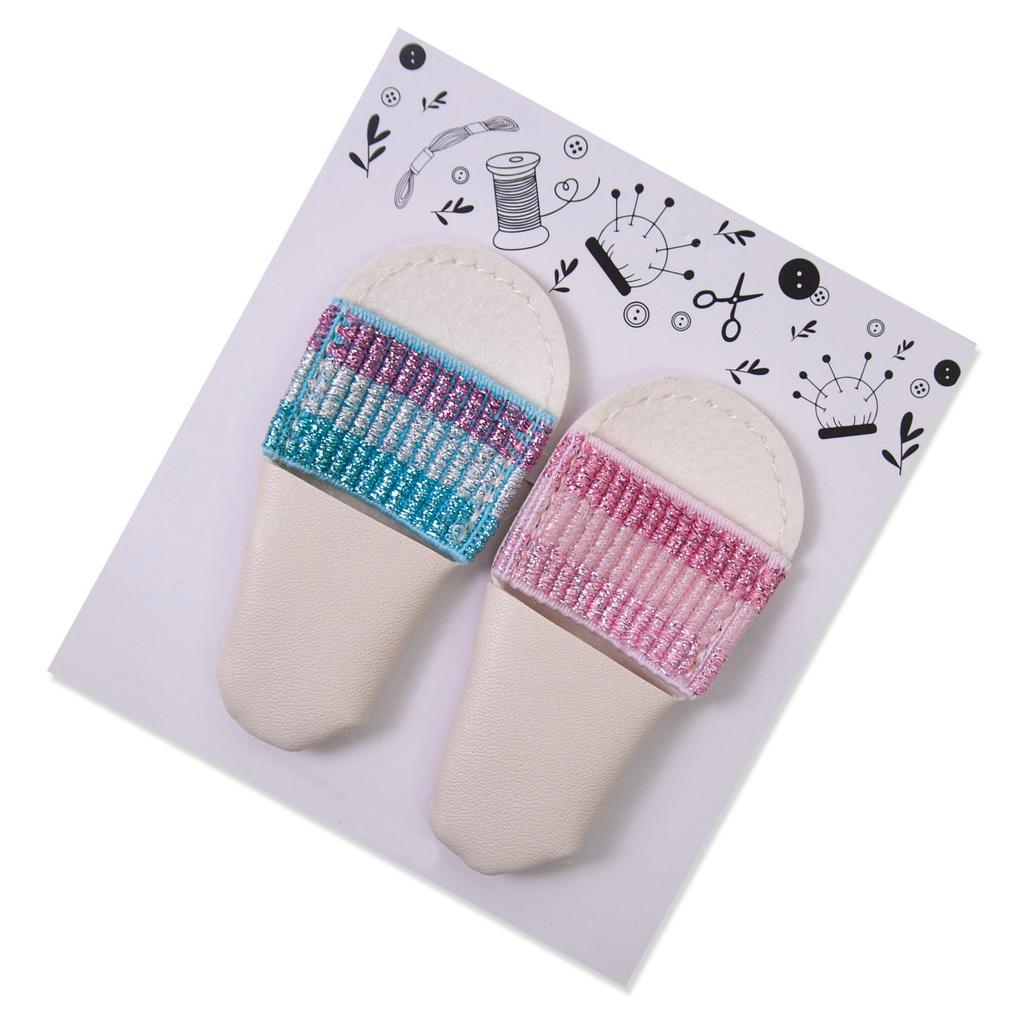 1 Pair Leather Thimble Finger Protectors Thimble Protector Finger Guard Craft Supplies for Sewing Hand Embroidery