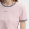 Fila Original Cool Touch Youth Trend T-Shirt Women Tops Pink F11W629110FPK
