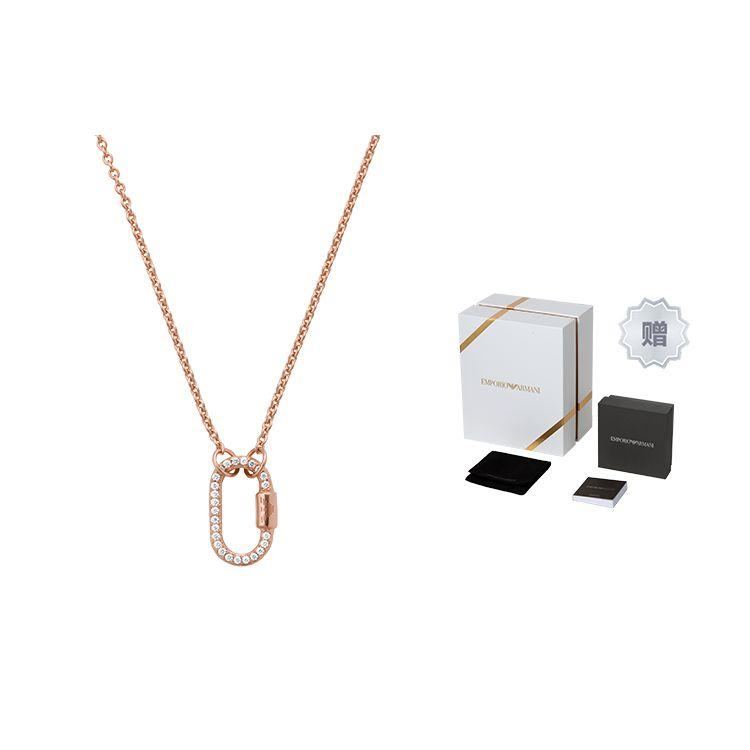 

Armani Womens Necklace 925 Silver Diamond Rose Gold Adjustable Clasp Design Necklace Women necklace EG3527221 Shopping Bag