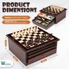 10-in-1 Wooden Board Game Set – Chess, Checkers, Backgammon & More – Premium Multi-Game with Storage