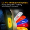 4 Piezas Pegatinas Reflectantes para Puerta de Coche Marca de Advertencia de Seguridad Para Carnival Niro EV9 K8 Forte Cerato Sportage Ray EV Telluride Seltos