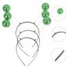 3Pcs Foam Ball Hair Hoop Green Christmas Party Headwear for Adults Holiday Celebration Fun Accessory Gift