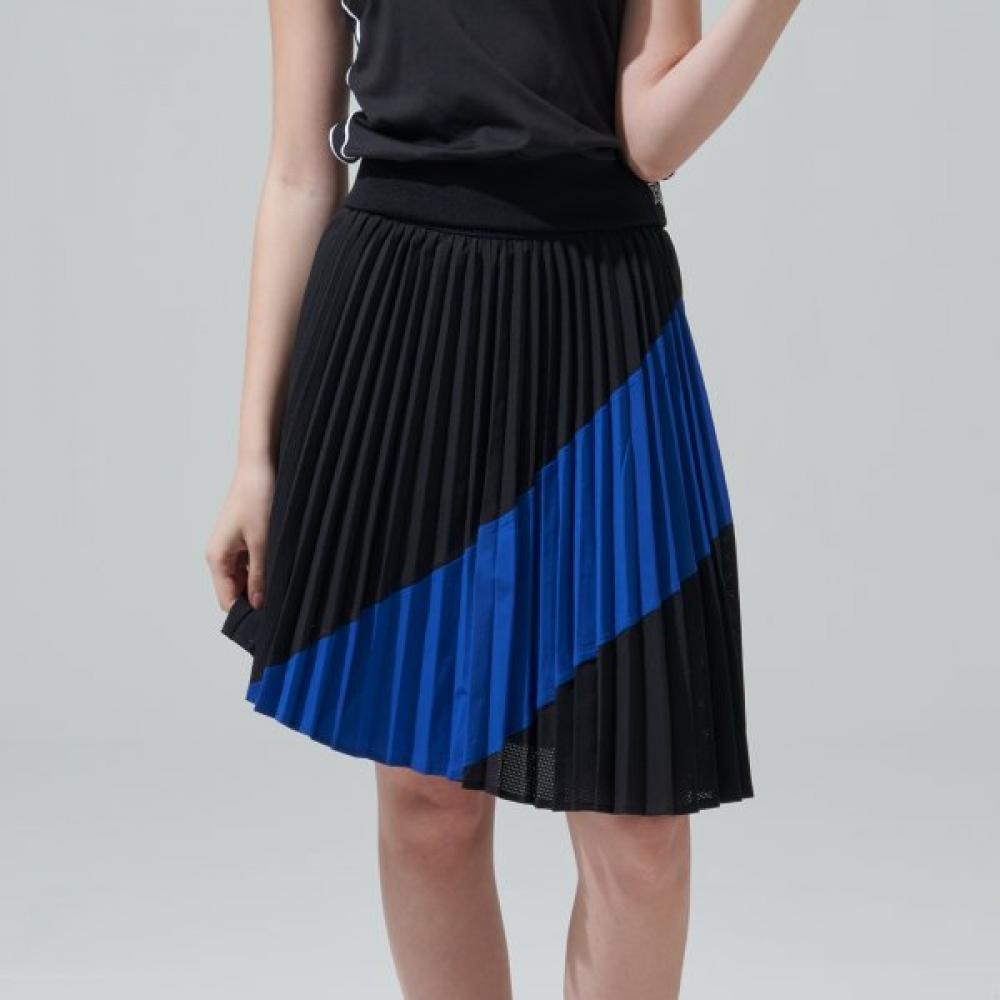 Blu Dot Pleated Skirt Unbalanced Bk 026