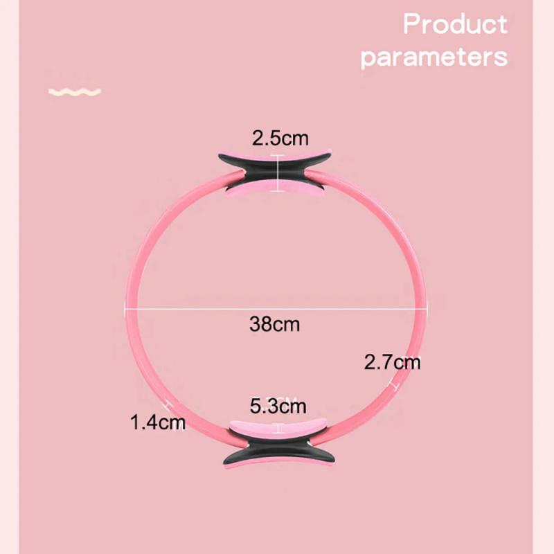 Pilates Ring Resistance Circle With Non Slip Handles For Home Fitness Leg Arm Back Stretching Training ABS Fiberglass Exercise Tool