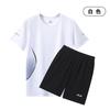 Mens Quick-Dry Sport Set Short Sleeve T-Shirt Shorts Athletic Wear Gym Running Badminton Casual