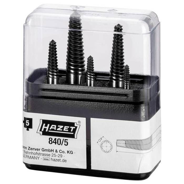 HAZET Screw Extractors - 5-Piece Set with Plastic Case