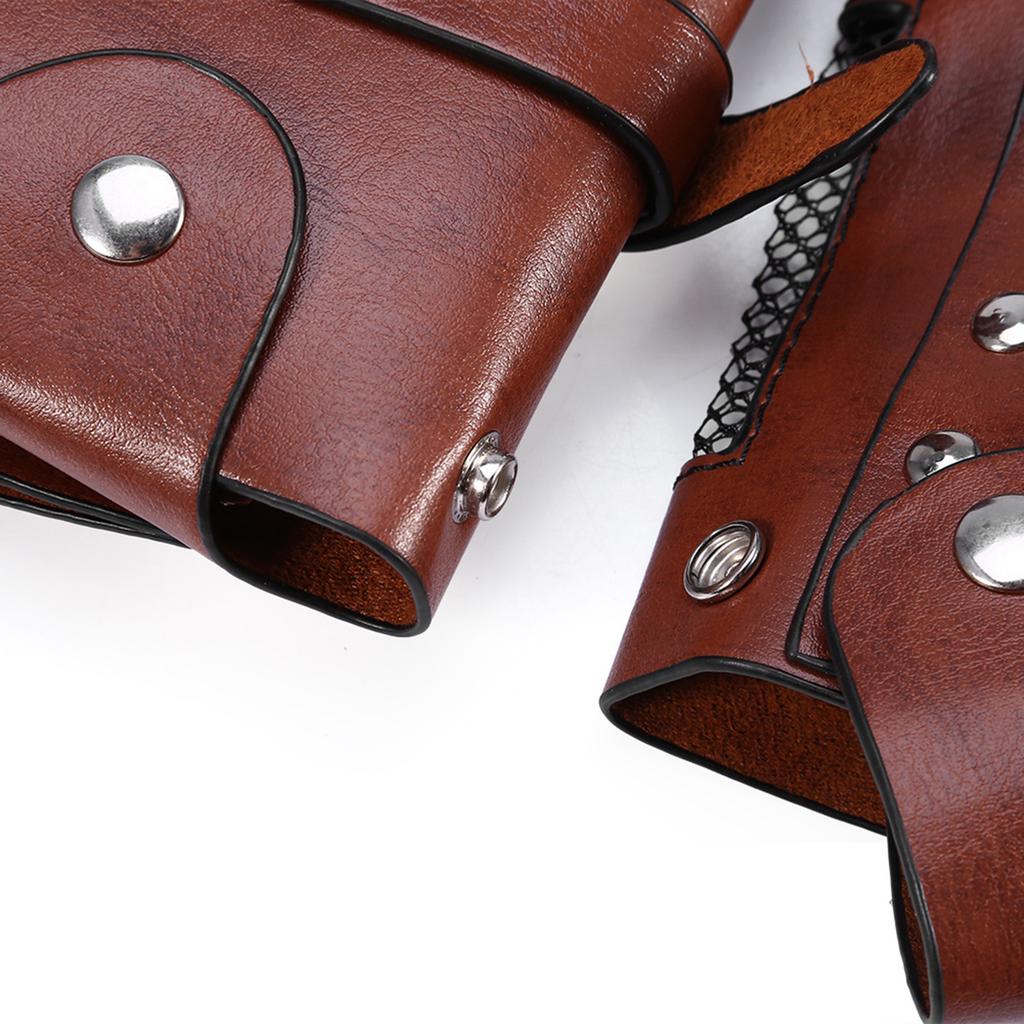 Hair Care Waist Pack Hair Scissors Comb Bag Hairpin Bottle Bag Salon Hairdressing Tool Brown