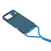 For iPhone 17 Pro Max Case Soft TPU Fiber Lining Phone Cover with Shoulder Strap