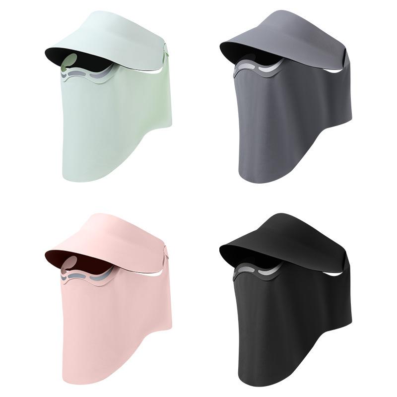 Women's Summer Magnetic Sun Protection Visor Cap Full Face UV Protection Open Top Sun Hat Face Cover