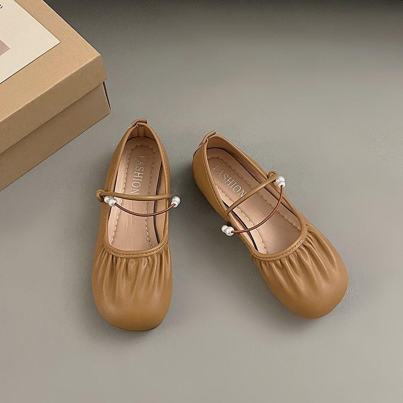 Flat Bottom Versatile Ballet Style Beautiful with Skirt Small Leather Shoes French Gentle Wind Mary Jane Single Shoes Women's 2025 Autumn New Models