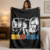 ABBA Print Flanelldecke Gemütlich Warm Plüsch Überwurfdecke Für Bett Sofa Couch Innen Haushaltsgebrauch