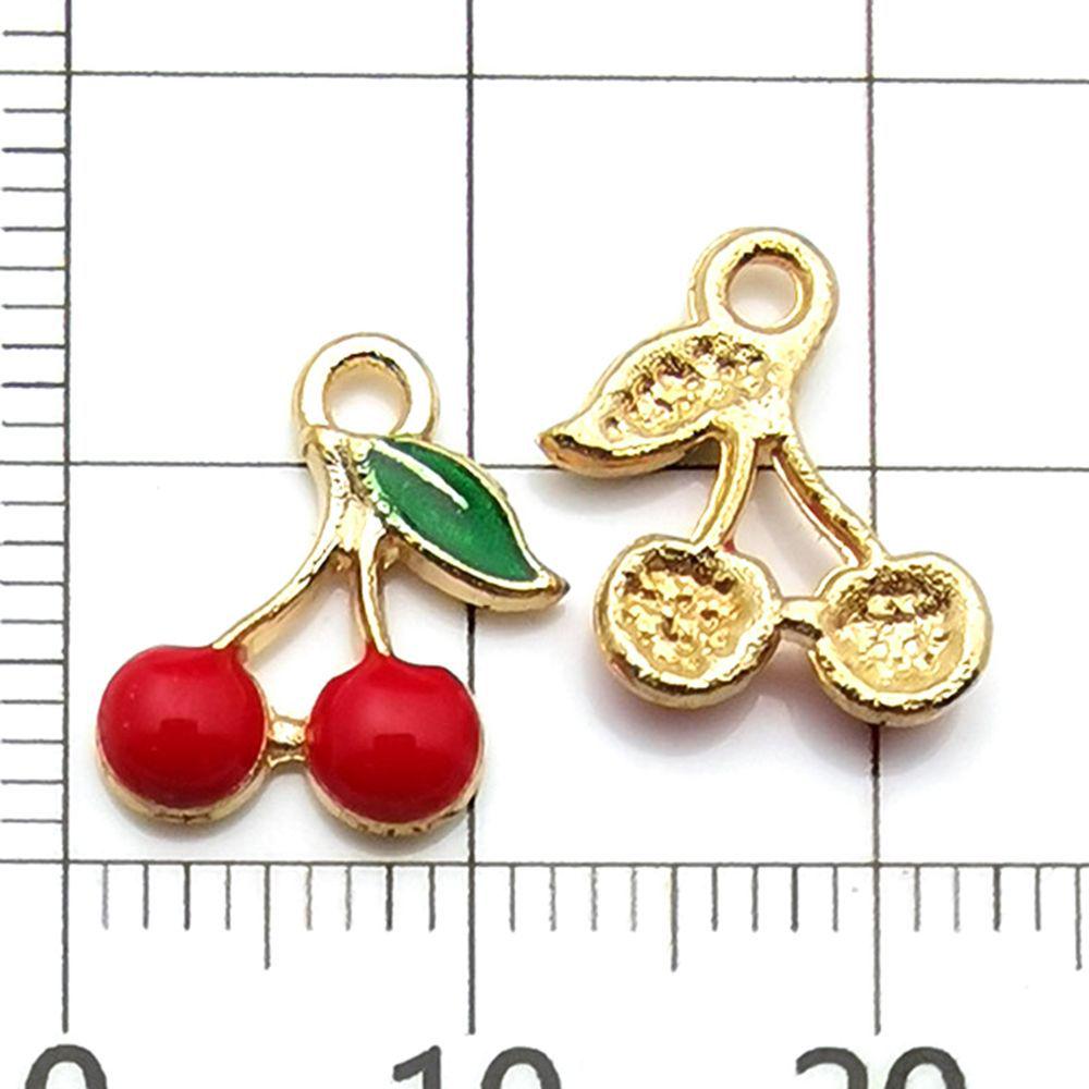 20-Piece Colorful Enamel Fruit Pendant Charms for DIY Bracelets: Strawberry, Cherry, Pineapple, and More
