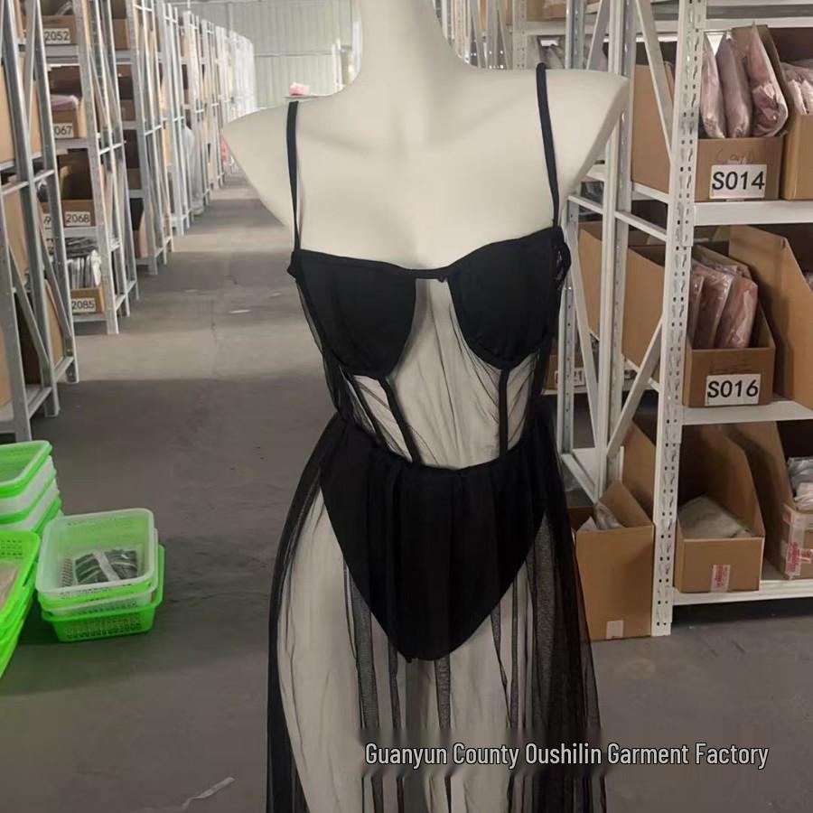 Hot Sale White Mesh Long Dress - Muse Macy Collection