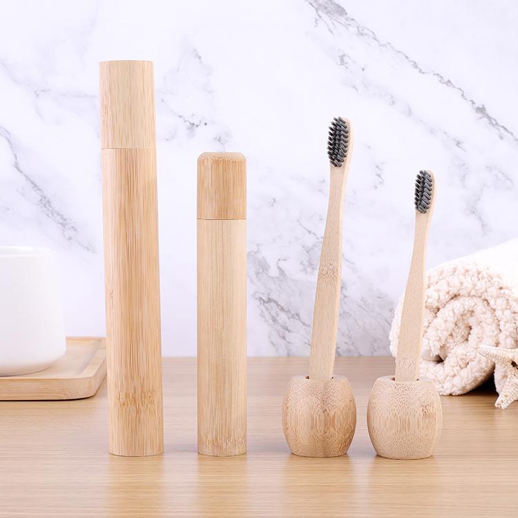 Single Pack Free Samples 100% Biodegradable Eco Friendly Cheap Flat Soft Bamboo Toothbrush Cepillo Dental Bambo Set