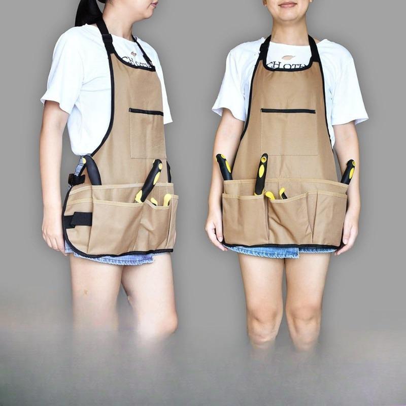 1PC Garden Tool Apron Large Capacity Gardening Harvesting Apron Multi-pocket Auto Repair Master Overalls
