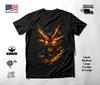 Skull Golden Eye Fireburst T-Shirt Black Unisex S-2XL