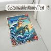 Cat Theme Crystal Velvet Rug Personalized Custom Name Text Soft Floor Mat Home Decor