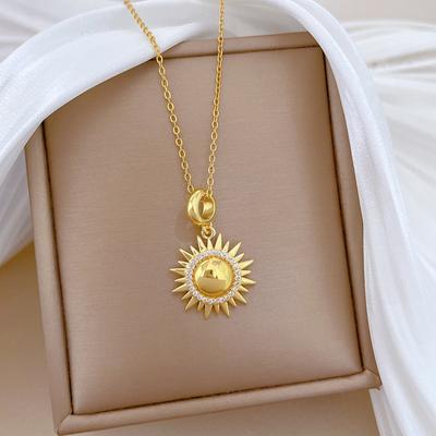 Women's Versatile Collarbone Sunflower Necklace