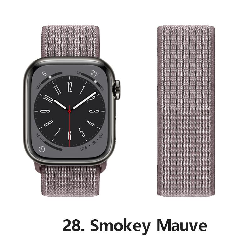 Nylon Strap For Apple Watch 10 Bands 46mm 44mm 40mm 45mm 41mm 49mm 42mm 38mm Bracelet Correa iwatch Series 8 se 7 6 3 9 11 40 mm