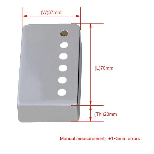 Yibuy Set of 2 Chrome Humbucker Pickup Covers for 50/52mm Guitar