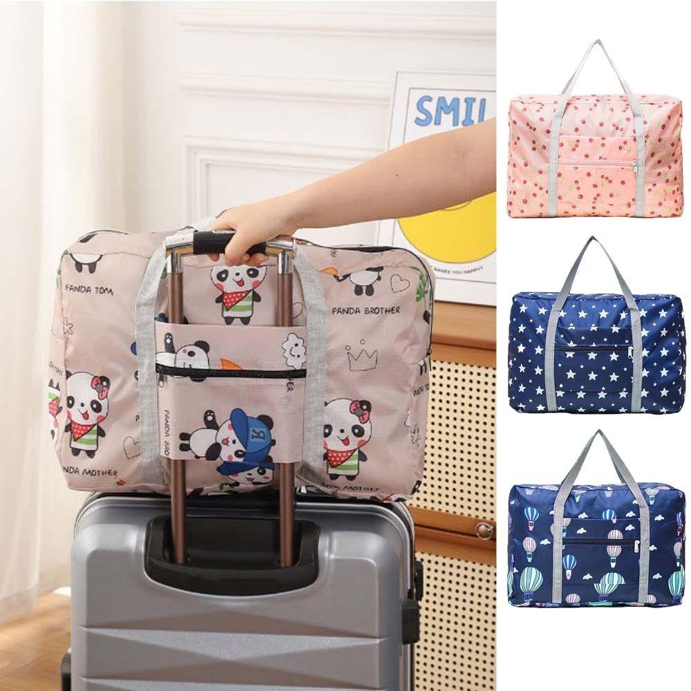 

Panda Cartoon Travel Luggage Handbag Star Foldable Airplane Travel Bag Airplane