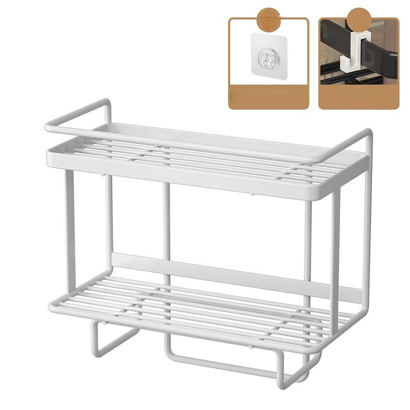 1PC Wrought Iron Punch-Free Toilet Tank Shelf - Above Toilet Storage Rack for Bathroom Organization