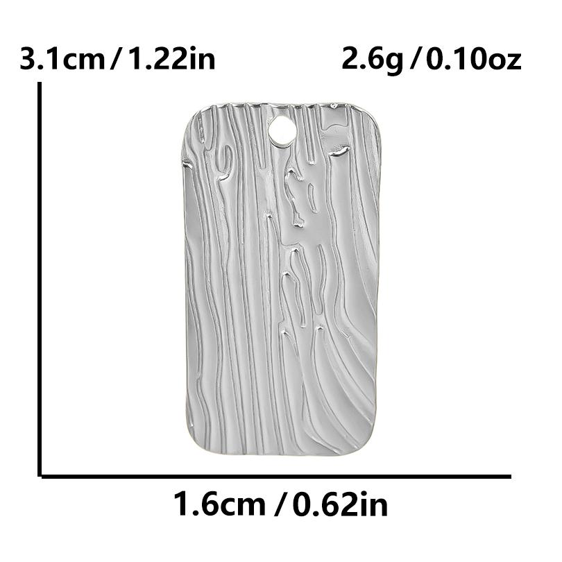 Unevenness Metal Irregular Stainless Steel Heart Charms For Jewelry Making Supplies 6pcs Diy Sea Shell Round Rectangle Pendant