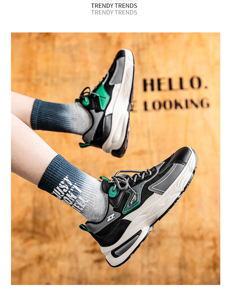 2025 Men's Breathable Mesh Sports Shoes: Versatile, Deodorant, Wear-Resistant, Thick Soles - Perfect for Teens and Dads