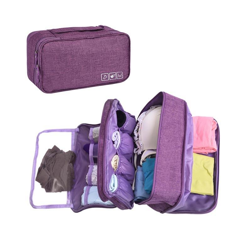 Multifunctional Toiletry Organizer Underwear Bra Finishing Bag Space Saver High Capacity Cosmetics Bags Waterproof Travel Box