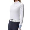 Fila Casual Versatile Knitted Long Sleeve Polo Shirt Women Tops Jade-White A11W515209FWT