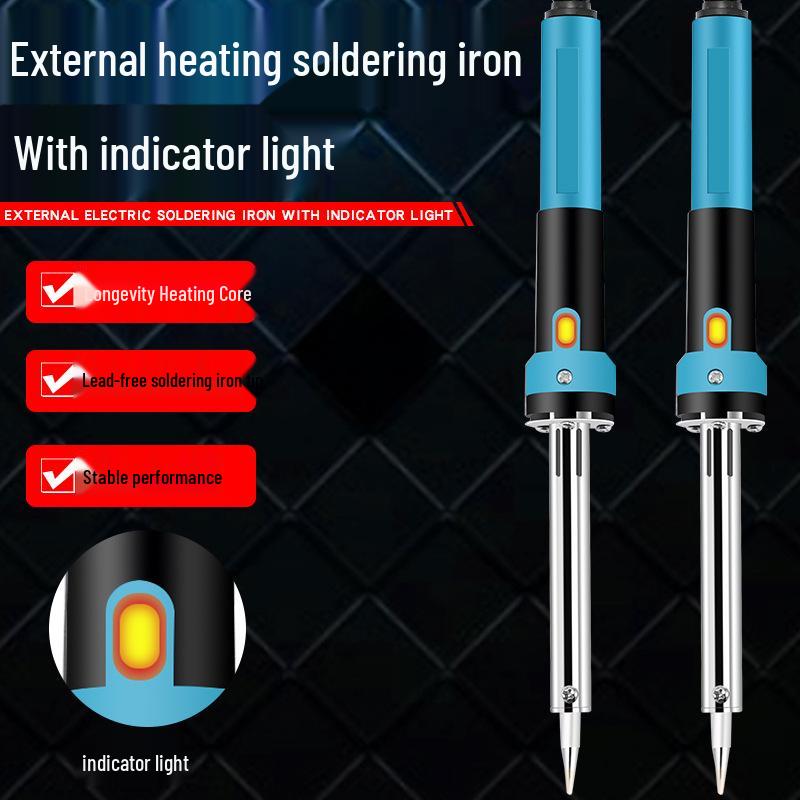 Environmentally Friendly Externally Heated Soldering Iron with Indicator Light, 30W/40W/60W, Constant Temperature, Round Tip.