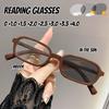 Women'S Square Frame Photochromic Reading Glasses Men'S Ultra-Lightweight Fashion Color-Changing Presbyopia Glasses To +100+200