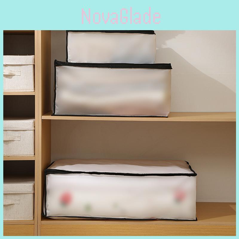 Halftransparent Peva Bedding Storage Bag With Waterproof Features For Closet And Travel