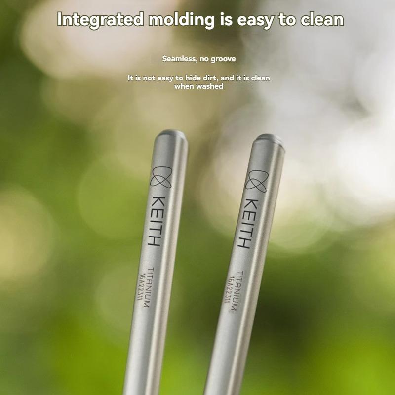 Titanium Chopsticks Outdoor Portable Home Non-slip Camping Pure Titanium Tableware Titanium Metal Chopsticks