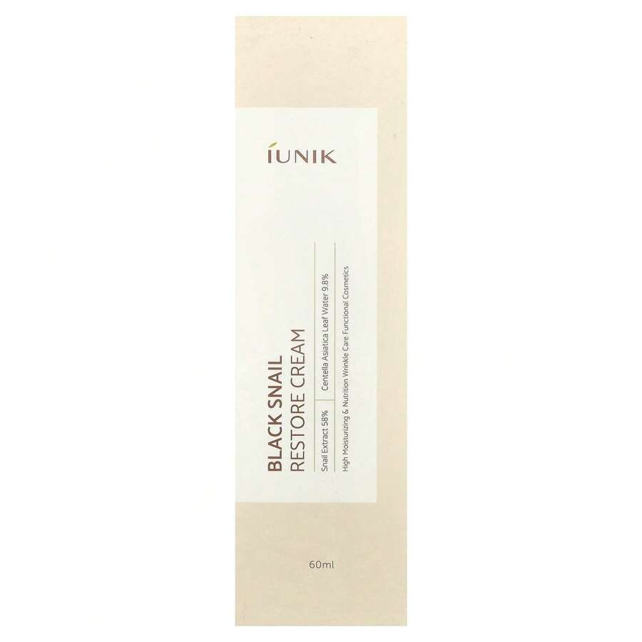 IUNIK Crème Réparatrice Escargot Noir, 60ml