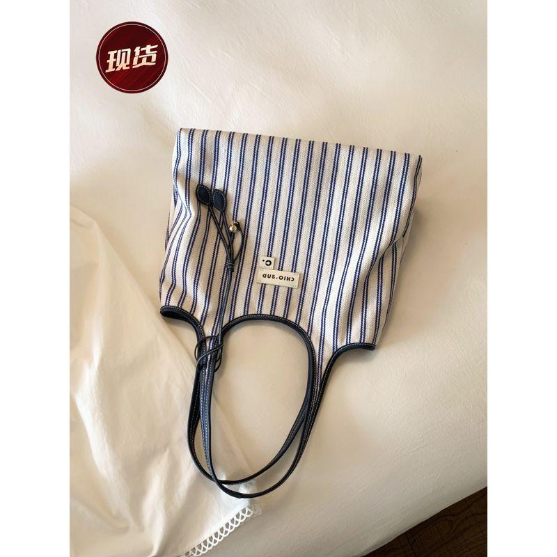 

South Style Chio2nd Aiqin Bay Tote Bag Women s Summer Niche Style Striped Minimalist Fashion Satchel Shoulder Bag