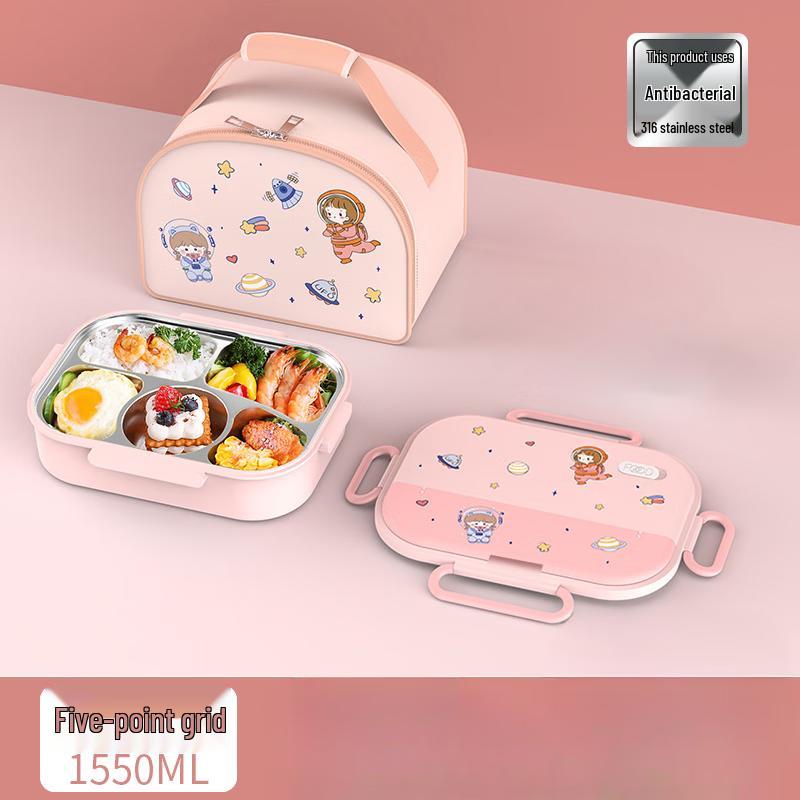 Kids 316 Stainless Steel 5-Compartment Insulated Lunch Box