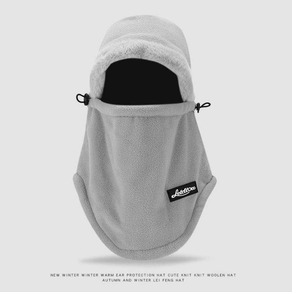 Thickned Beanies Cap Plush Hooded Face Mask New Winter Hat Scarf Set  Winter