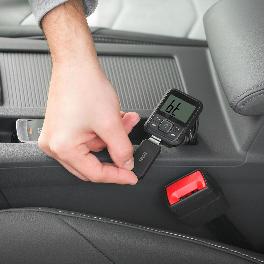 FM transmitter Bluetooth AUX USB microSD charger