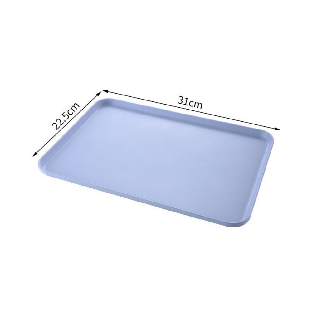 Plastic Wheat Straw Storage Tray Eco-friendly Large Capacity Service Dessert Pallet Exquisite Rectangular Serving Tray Desktop