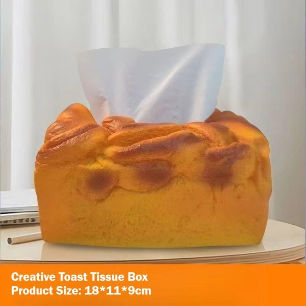 Loaf Shaped Toast Tissue Holder Simulation Decorative Tissue Dispenser Living Room Decor