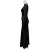 Elegant European Slim Fit Bodycon Dress - Autumn/Winter Collection, Solid Color, Pleated, Flowy, Belted Design