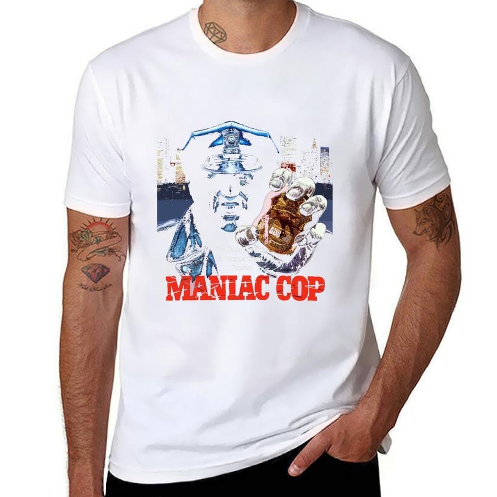 Unisexiac Cop TShirt Basic Simple Design Short Sleeve Shirt