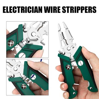 Portable Wire Crimper Tool, Multifunctional Cable Plier for Pulling, Winding, Cutting, and Crimping Electrical Terminals