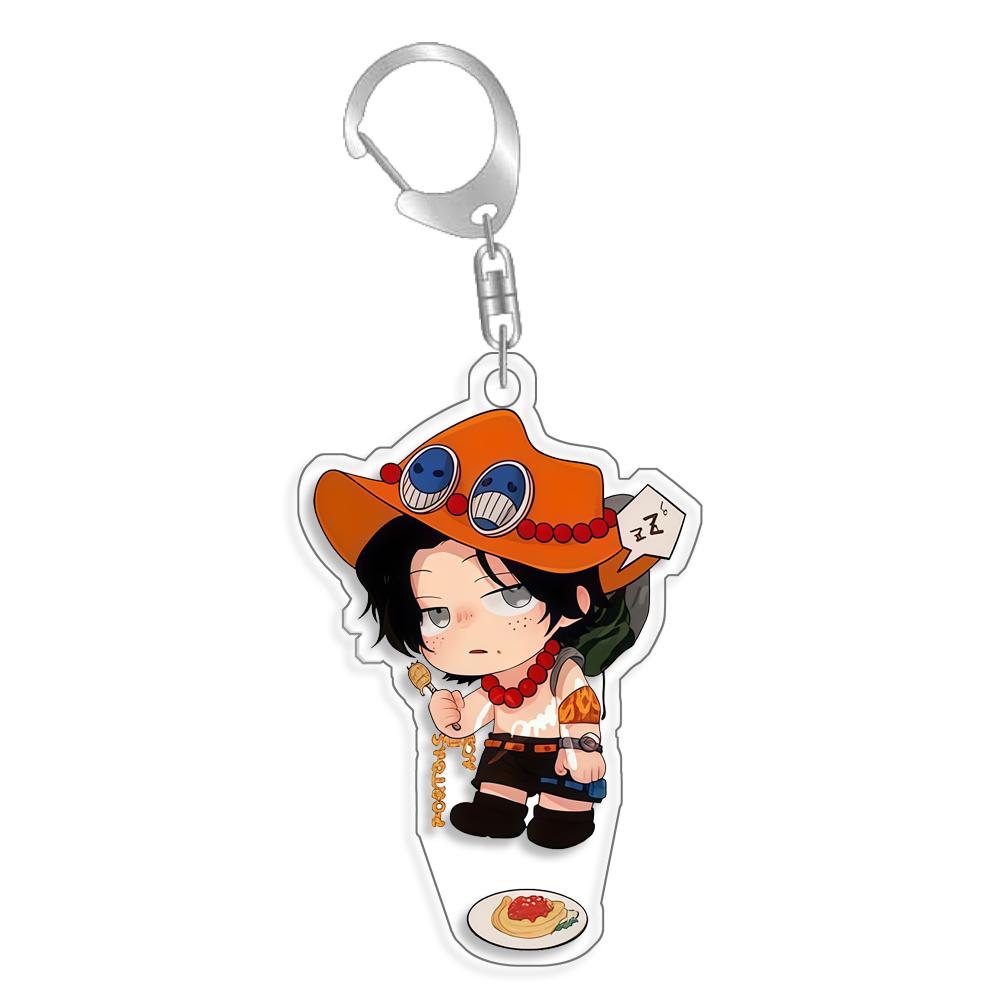 for OPTCG Card Keychain Luffy Chopper Jinbe Backpack Pendant Anime Game Fans Gift Recycled Acrylic Decoration Rare Card Toy