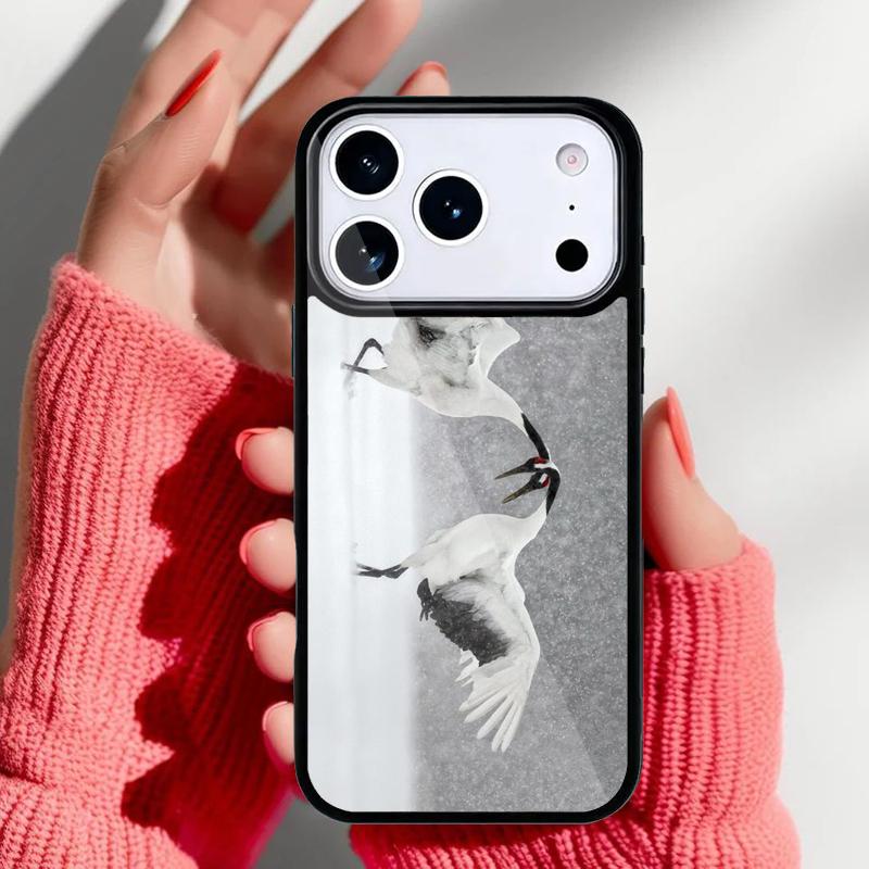 

Red-crowned Crane Bird Phone Case for iPhone 17 Air 16e 15 14 13 Pro Max Back Cover for 12 11 Pro Coque iPhone 11 Pro Max