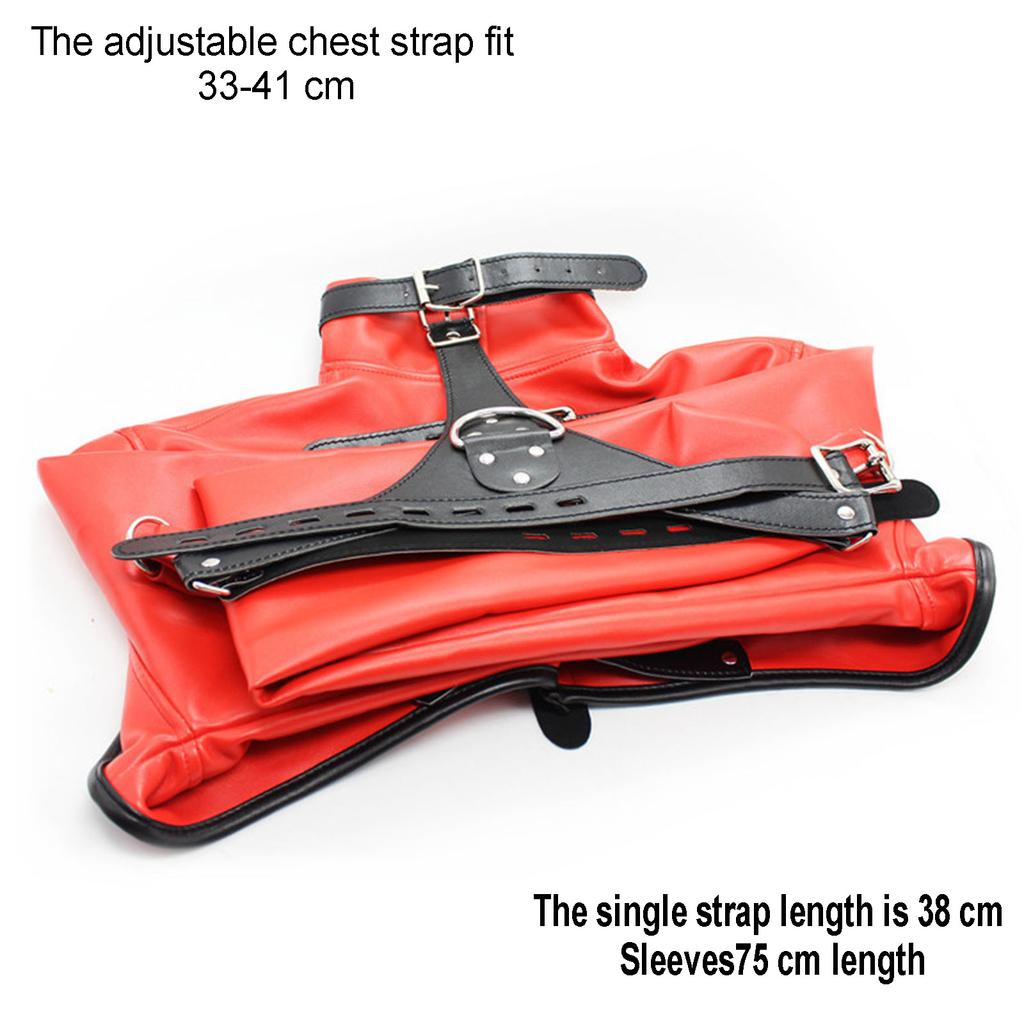Erotický Sexy Kožený omezovací Postroj na tělo Bondage Svazovací kazajka Kostým pro dospělé Ruka Kříž Chránič paže Rukáv, Novinka Maškarní
