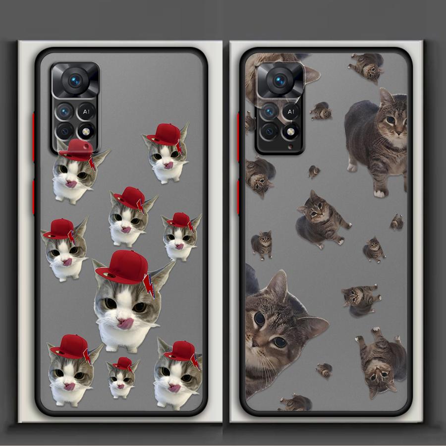 Hülle für Xiaomi Redmi Note 14 13 Pro Plus 11 13C 12 9S A4 14C 10 Funda Rückseite Handyhülle Süße Katzenkunst